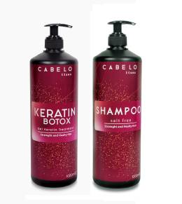 CABELO lisos JEL KERATİN 1000 ML SET (PROFESYONEL BREZİLYA FÖNÜ)