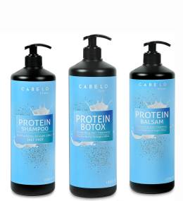 Cabelo Lisos Protein Botox Seti -Profesyonel Düzleştirme & Bakım 1000 ml