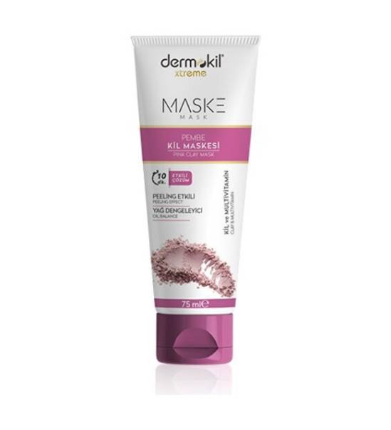 Dermokil Peeling Etkili Ve Yağ Dengeleyici Pembe Kil Maskesi 75 ml - 0