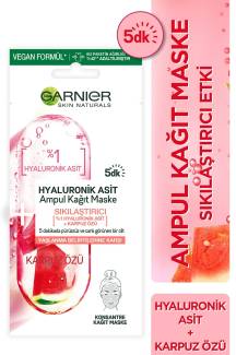 GARNIER Hyaluronik Asit Ampul Kağıt Maske - Yaşlanma Belirtilerine Karşı 