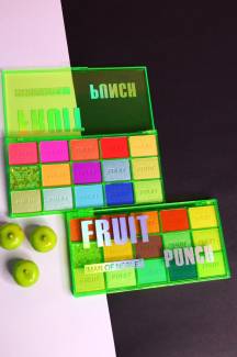 IMAN OF NOBLE 15'li Fruit Punch Renkli Yeşil Ambalajlı Sedefli Ve Mat Far Paleti