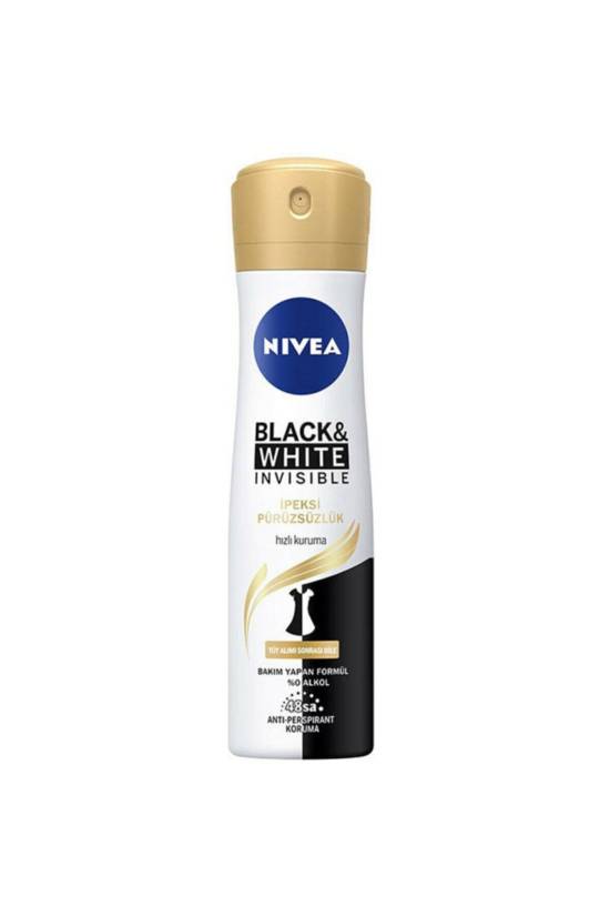 NIVEA B&W Invisible İpeksi Pürüzsüzlük Sprey Deodorant 150 ml - 0